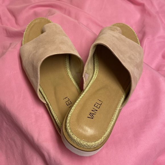 Vanelli Cleve Pink Voil Suede Leather Sandals - 10M - Picture 6 of 7